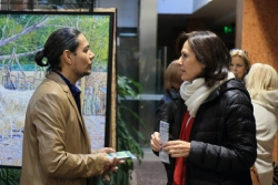 Junto a la artista plastica Graciela Islas