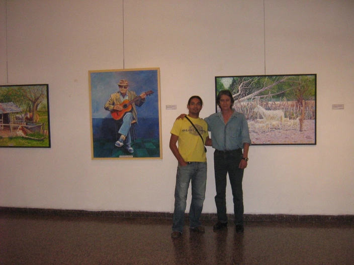 Sergio Caffarena iniciando montaje de la obra